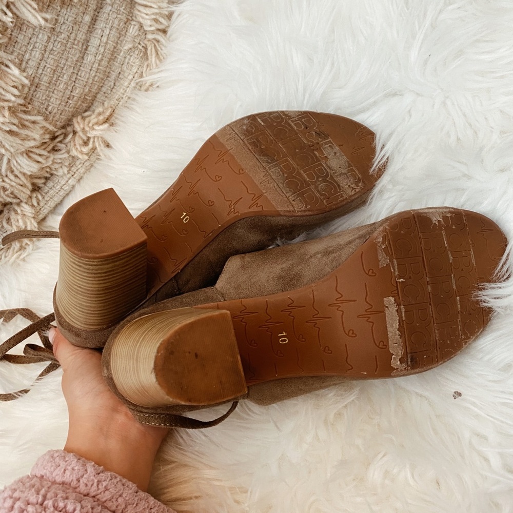 Suede Block Heels - Picture 5 of 5